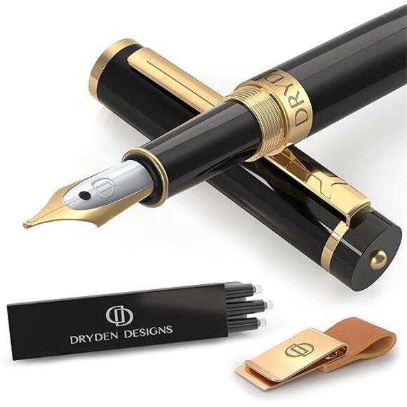 Fountain Pen and Notebook Clips - Intense Black - Medium Nib - - Picture 8 of 16